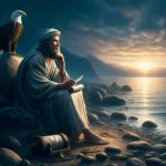 Jesus teaching disciples representing themes from the Gospel of John.