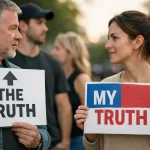 Photo illustrating objective vs subjective truth with gravity example and ethical reasoning contrast