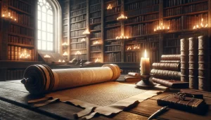 Illustration of temple worship in Jerusalem during the reign of David and Solomon described in the books of Chronicles.