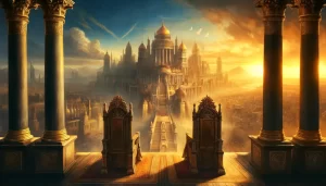 Illustration of the divided kingdoms of Israel and Judah during the era of the kings.