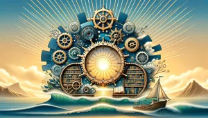 Illustration representing the Biblical spiritual gift of administration as guidance, order, and leadership in ministry. A symbolic image illustrating the Biblical concept of administration, portraying leadership, organization, and guidance within the Church according to 1 Corinthians 12:28. Biblical spiritual gift of administration image. National Association of Christian Ministers. NACM Manual to Ministry.