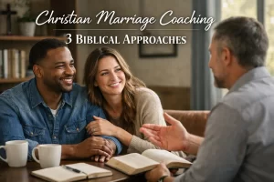 Christian marriage coaching session focused on biblical guidance and structured marriage support.