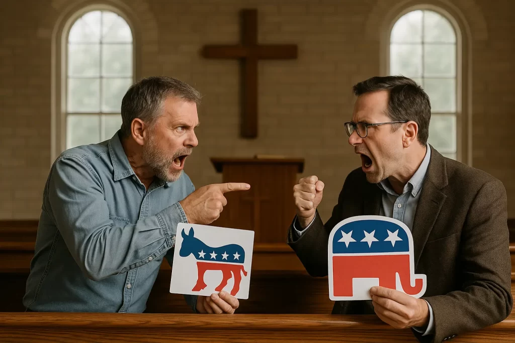 Fellow Christians Fighting over Politics, NACM Manual to Ministry, 

<p style=